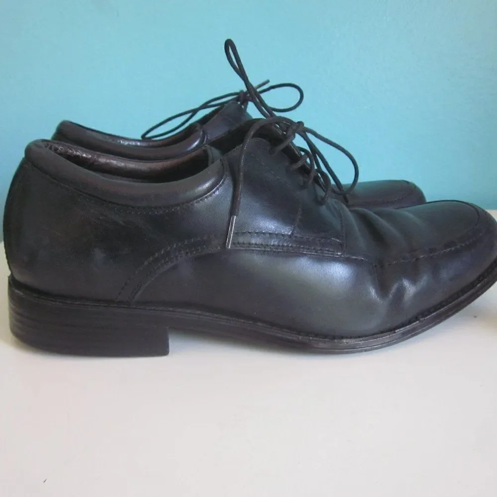 Johnston & Murphy Mens Lace Ups Black Leather 9 M